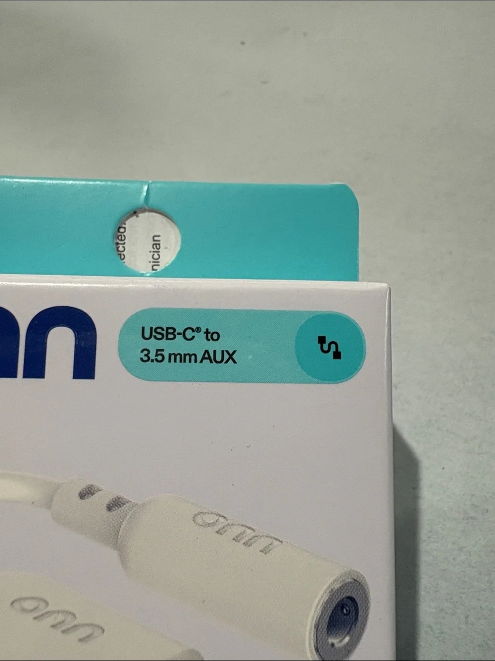 Onn USB-C to 3.5mm AUX Adapter - White new sealed